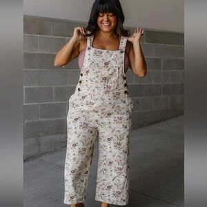 NWT Greta Floral Overalls